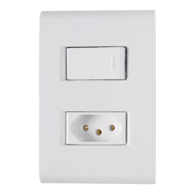 INTERRUP 1TC SIMPLES+1TOM C/PL 2X4 10A LIZ TRAMON