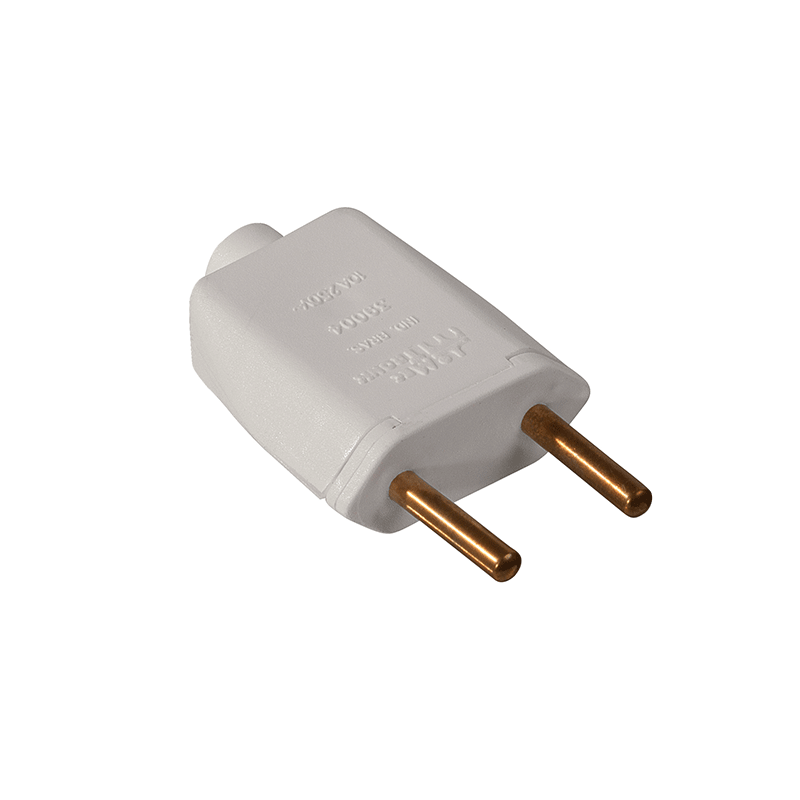 PINO MACHO 2P 10A BCO MECTRONIC