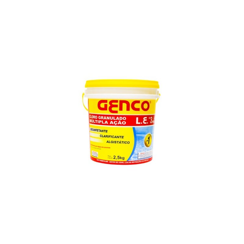 CLORO PISCINA MULTIACAO 02,5KG 3X1 GENCO