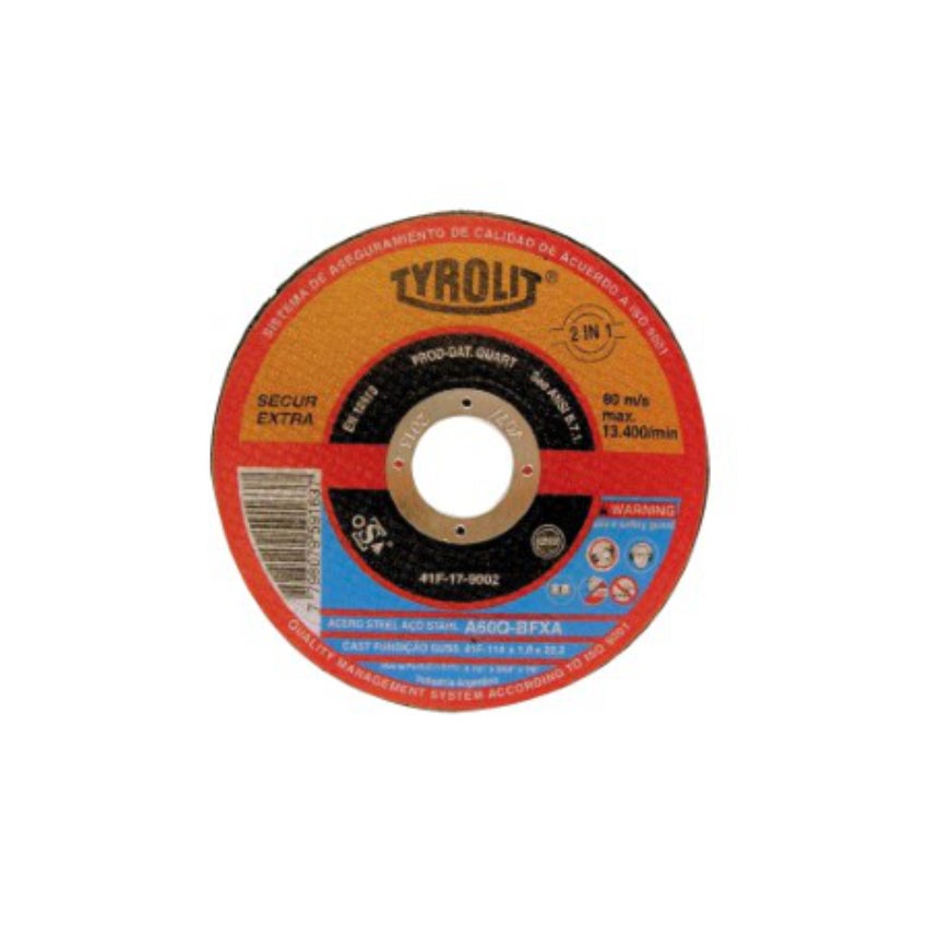 DISCO CORTE INOX 4.1/2 SECUR TYR