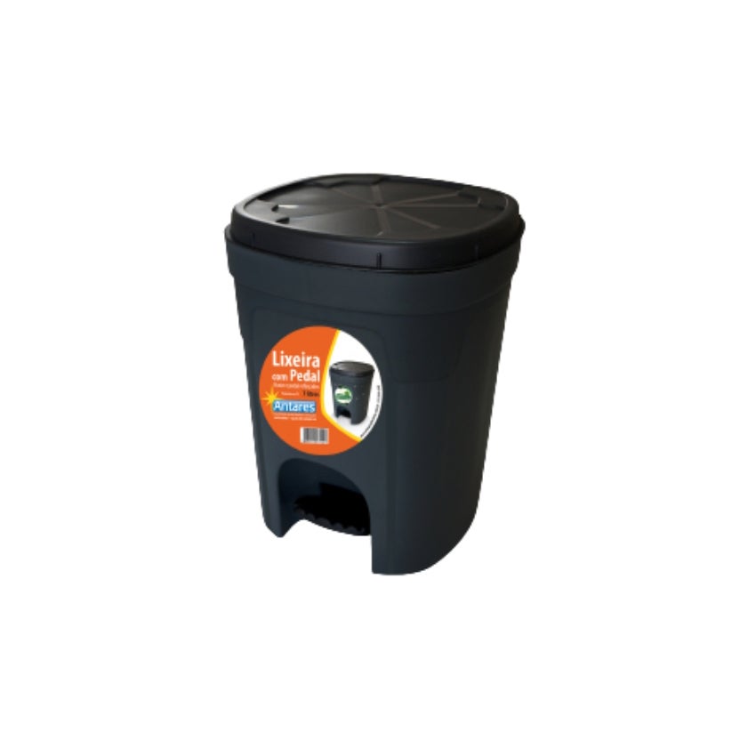 LIXEIRA PLAST 15L C/PEDAL PTA ANTARES