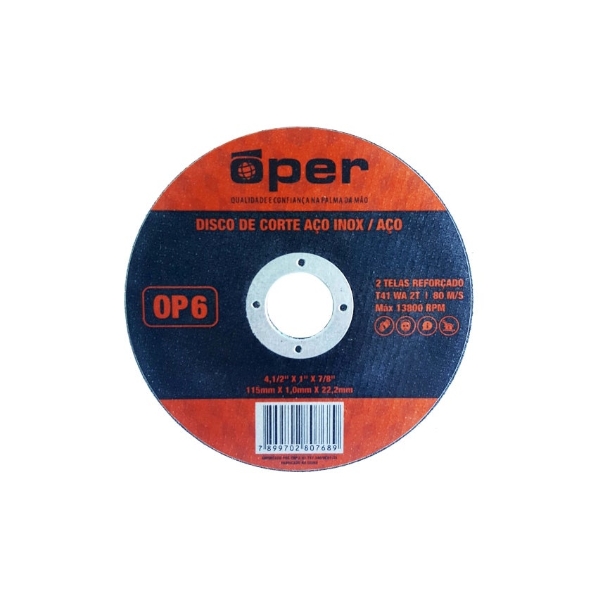 DISCO CORTE INOX 4.1/2X1X7/8 OPER