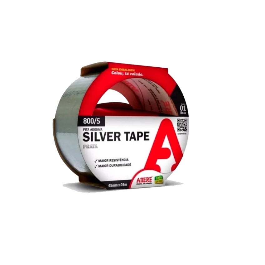 FITA ADESIVA SILVER TAPE 45MMX05MT PRATA ADERE