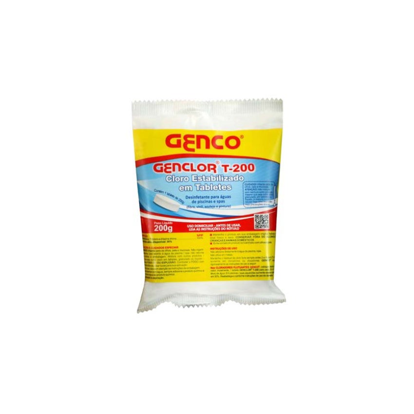 CLORO PISCINA TABLETE 200G GENCLOR T-200 GENCO