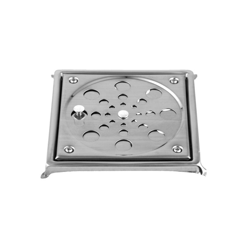 GRELHA CX SIFON QUAD 10X10 C/CAIXILHO INOX CLARA