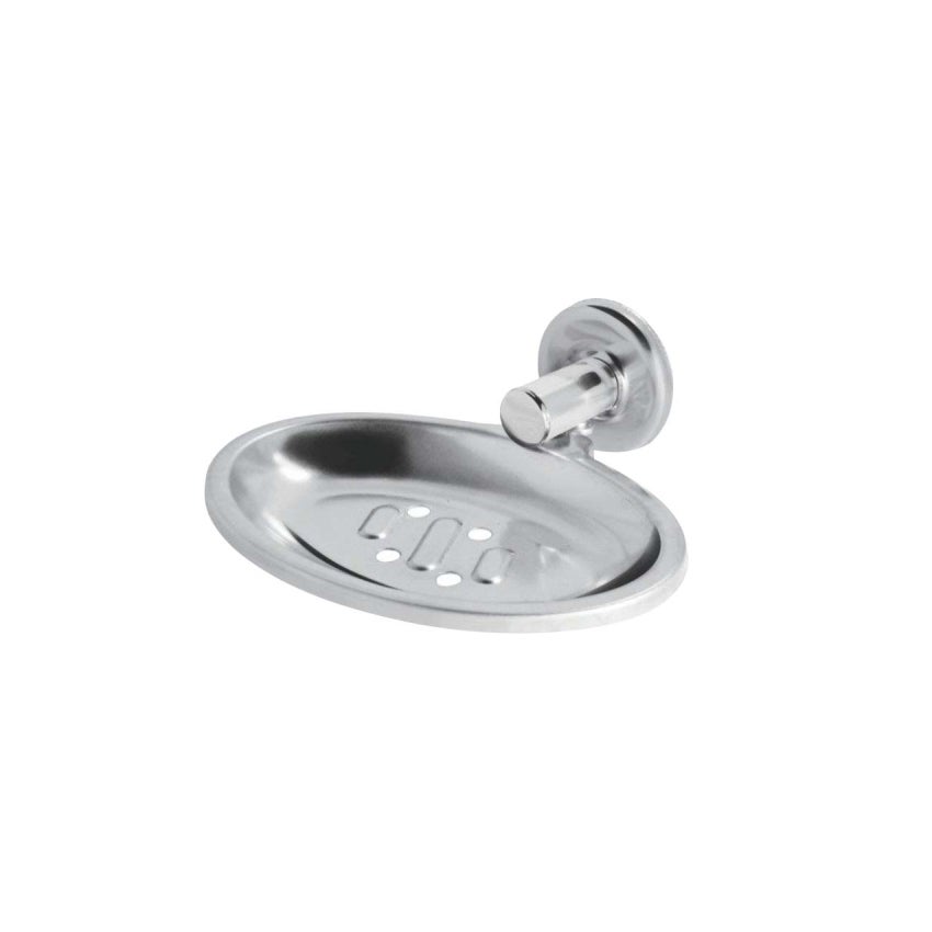 SABONETEIRA INOX C/FURO OVAL CLARA INOX