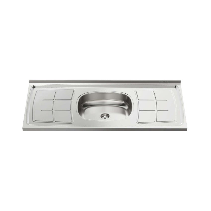 PIA INOX C/CONCRETO 150X53 GHELPLUS