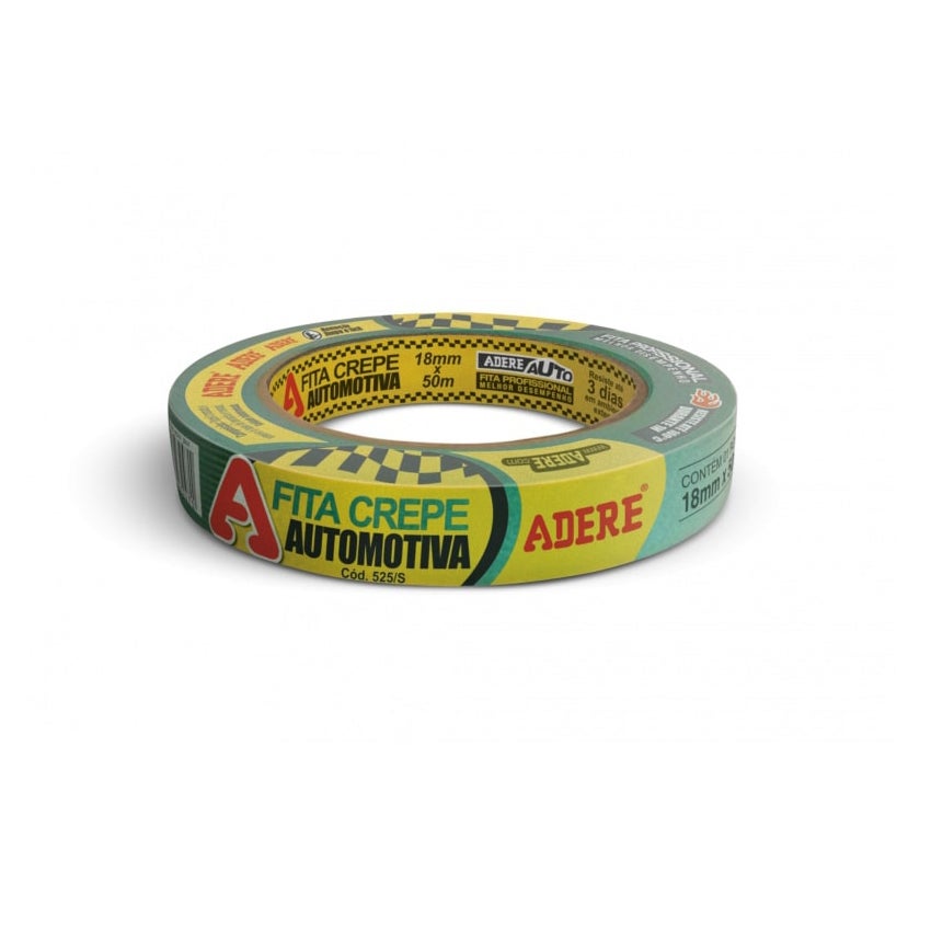 FITA CREPE AUTOMOTIVA 18MMX50M VDE 525 ADERE