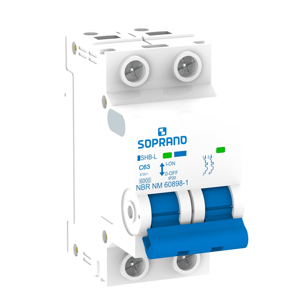 DISJUNTOR BIPOLAR DIN CEMIG BCO 040A SOPRANO