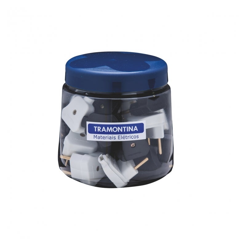 PINO MACHO TRIANGULAR 2P 10A PTO/BCO TRAMONTINA #N