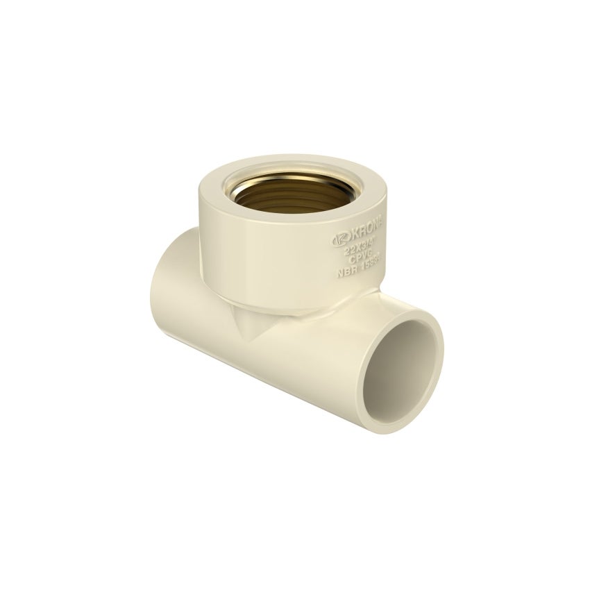 TE CPVC 90 TRANSICAO 22MMX1/2 ULTRATERM KRN