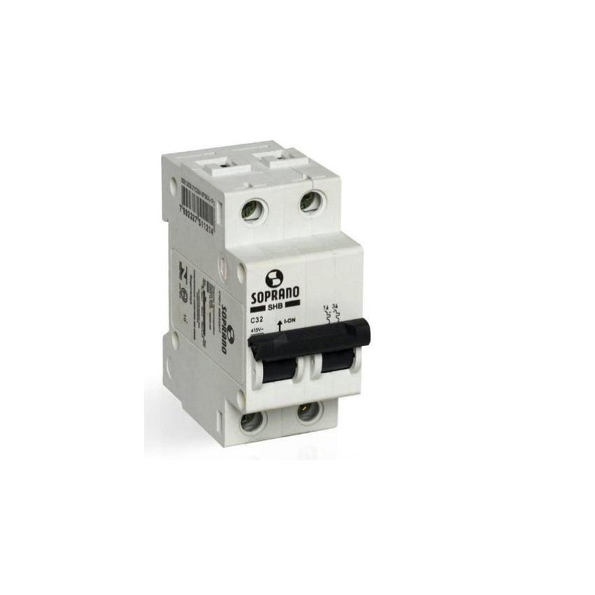 DISJUNTOR BIPOLAR DIN BCO 063A SOPRANO