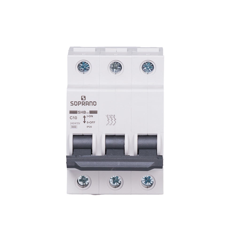 DISJUNTOR TRIPOLAR DIN BCO 010A SOPRANO