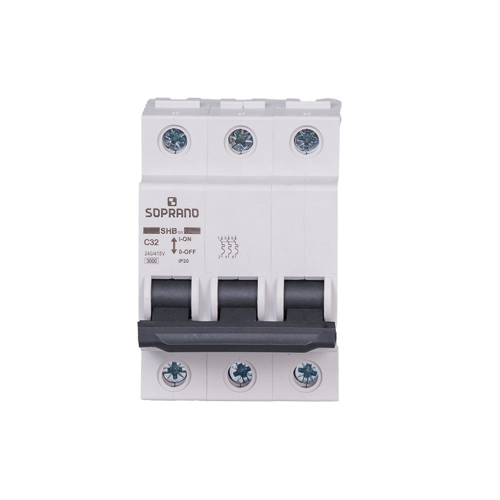 DISJUNTOR TRIPOLAR DIN BCO 032A SOPRANO