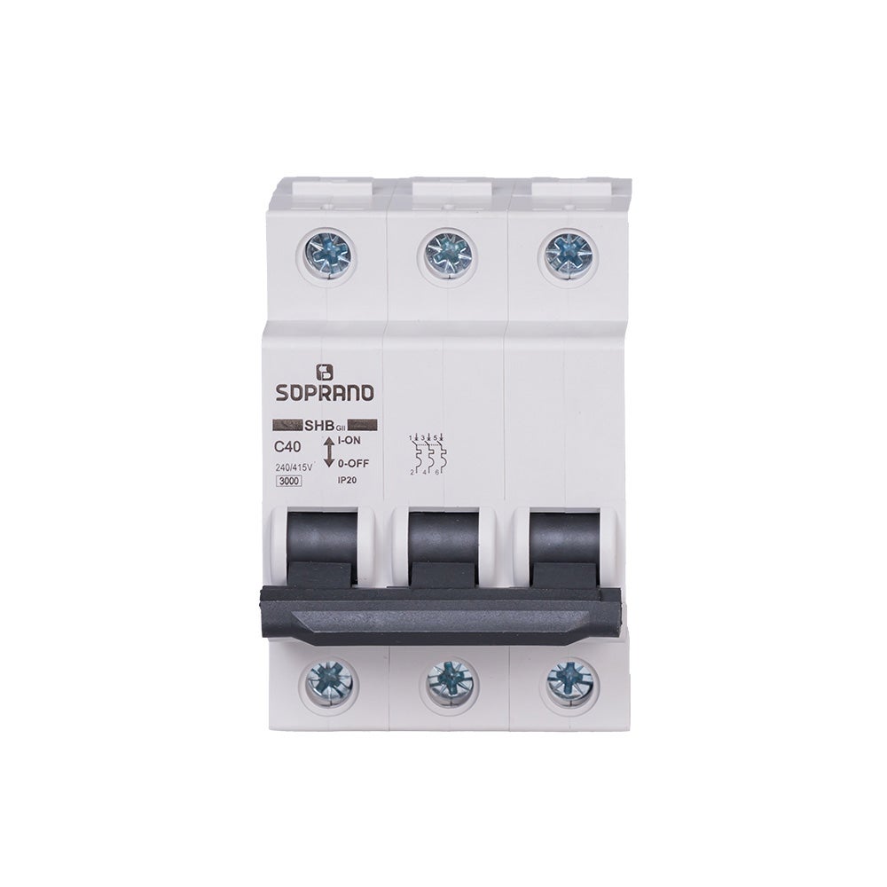 DISJUNTOR TRIPOLAR DIN BCO 040A SOPRANO