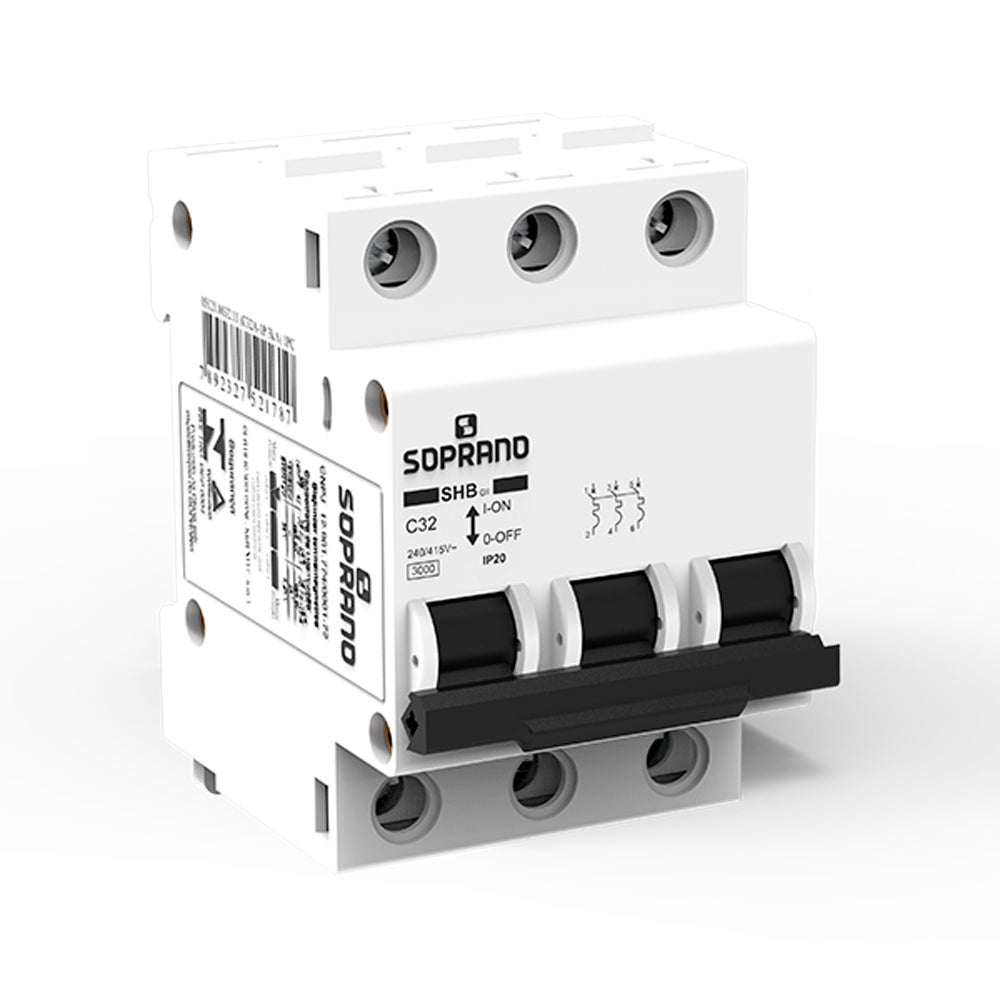 DISJUNTOR TRIPOLAR DIN BCO 063A SOPRANO