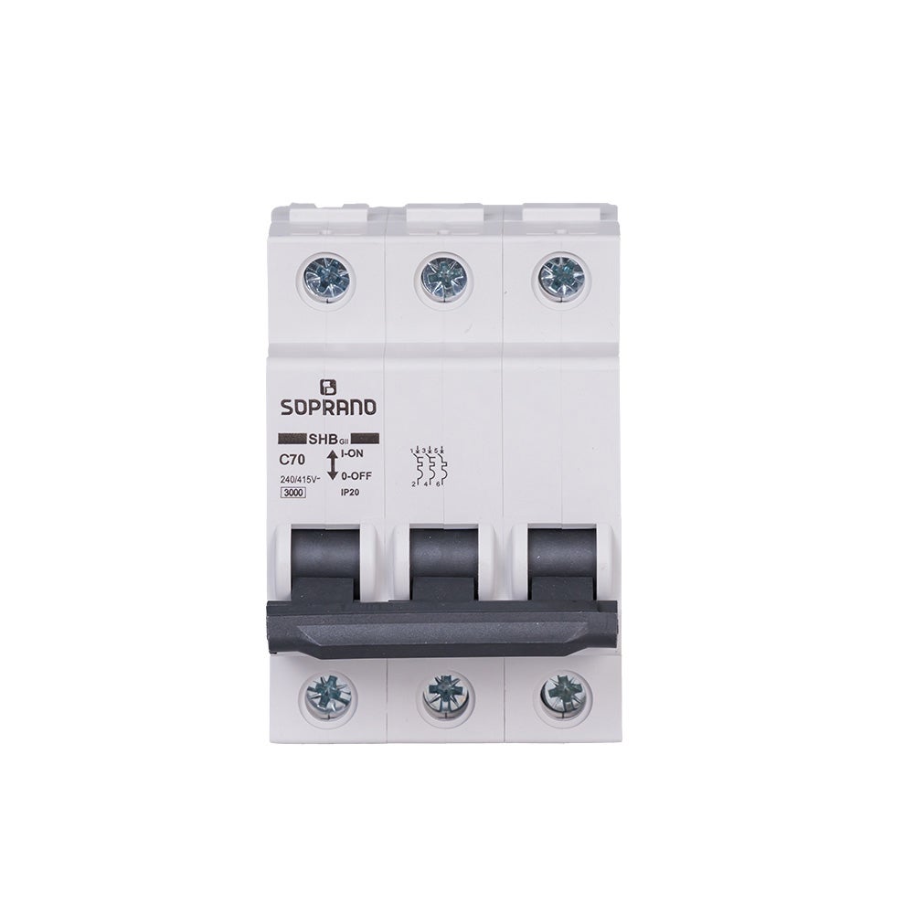 DISJUNTOR TRIPOLAR DIN BCO 070A SOPRANO