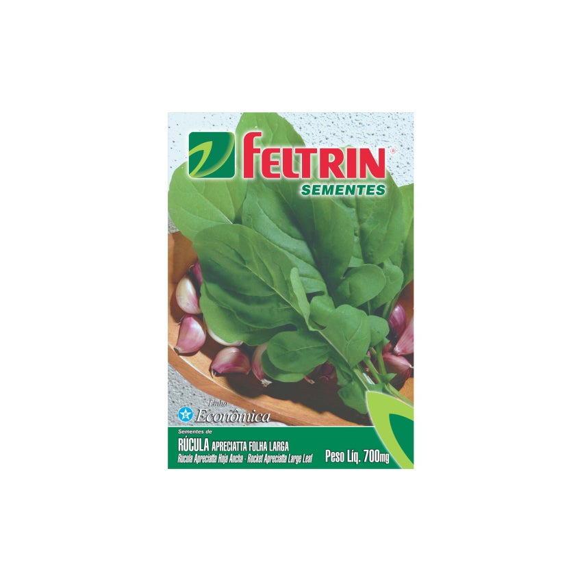 SEMENTE RUCULA APRECIATTA FOLHA LARGA FELTRIN