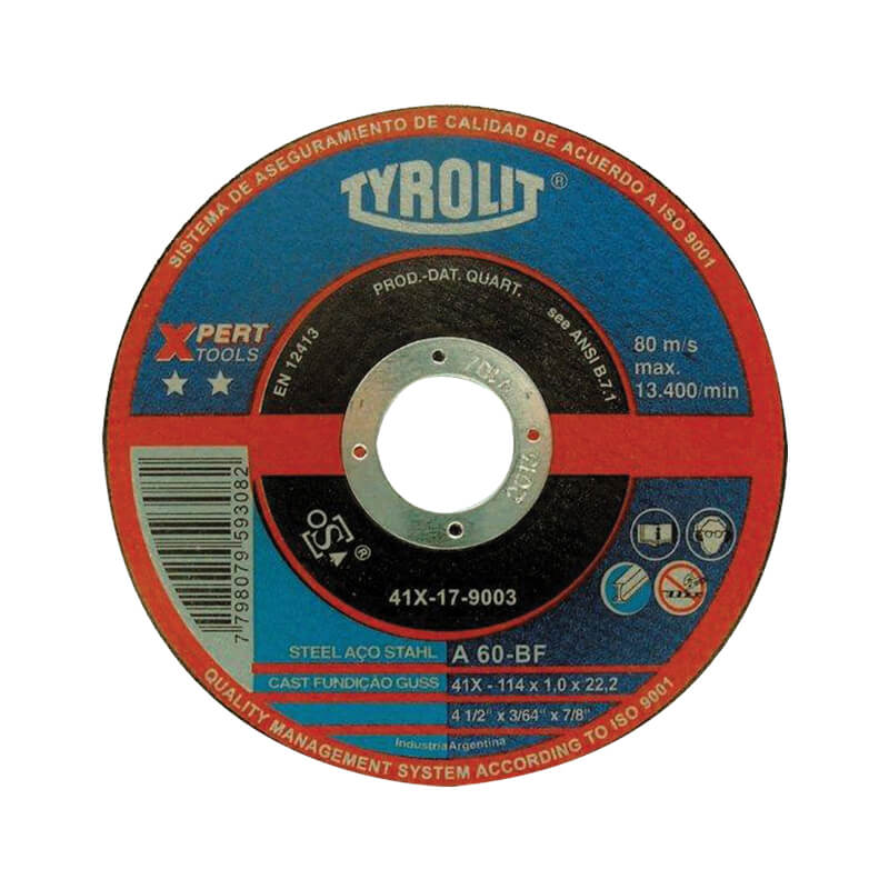 DISCO CORTE INOX 4.1/2X1 BASIC AZL TYROLIT