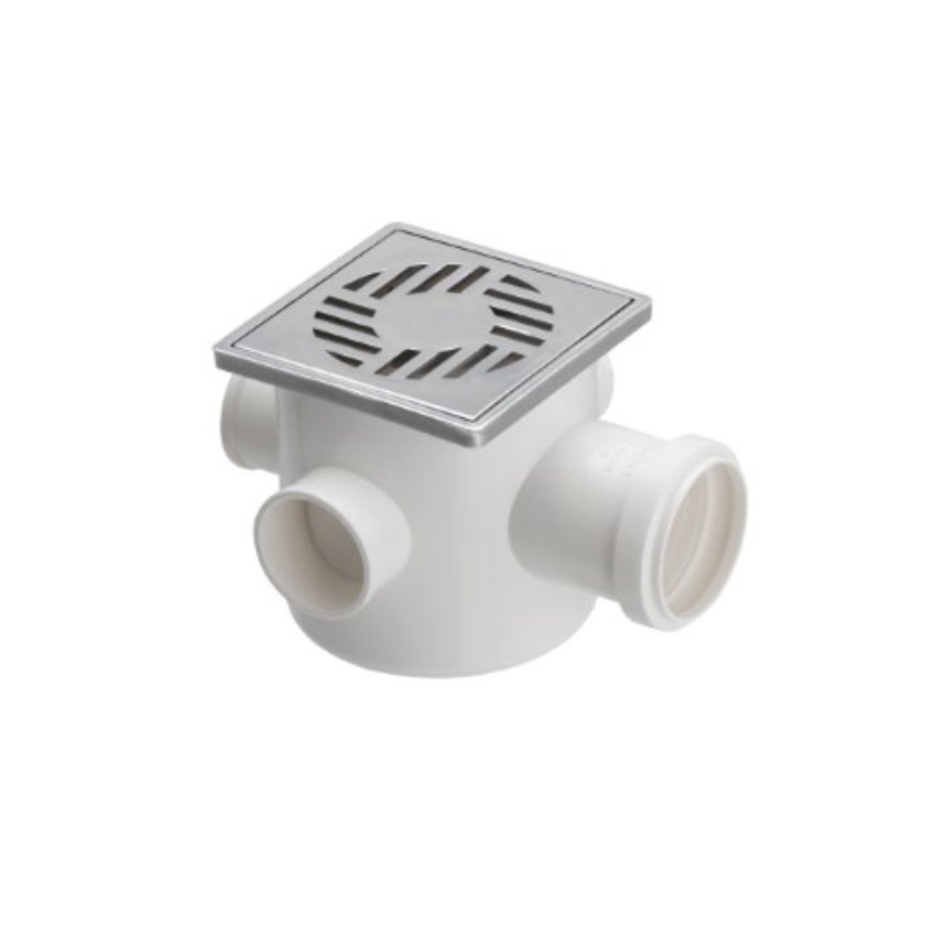 CAIXA SIFONADA QUAD 100X100X50MM GRELHA CROM KRN
