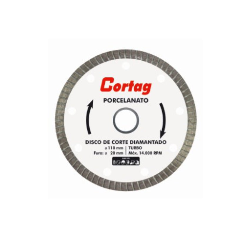 DISCO DIAMANTADO PORCELANATO 4.3/8 CORTAG