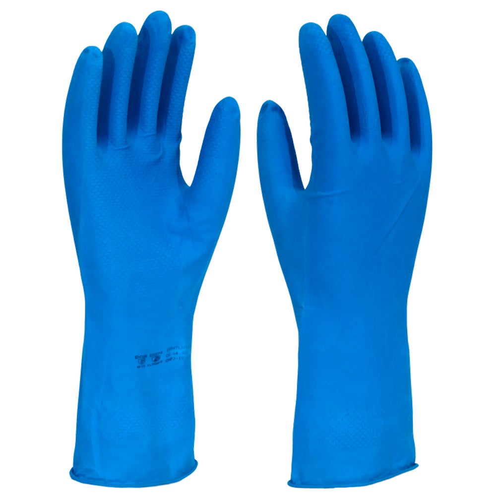 LUVA LATEX AZL M 0.30MM IMBAT