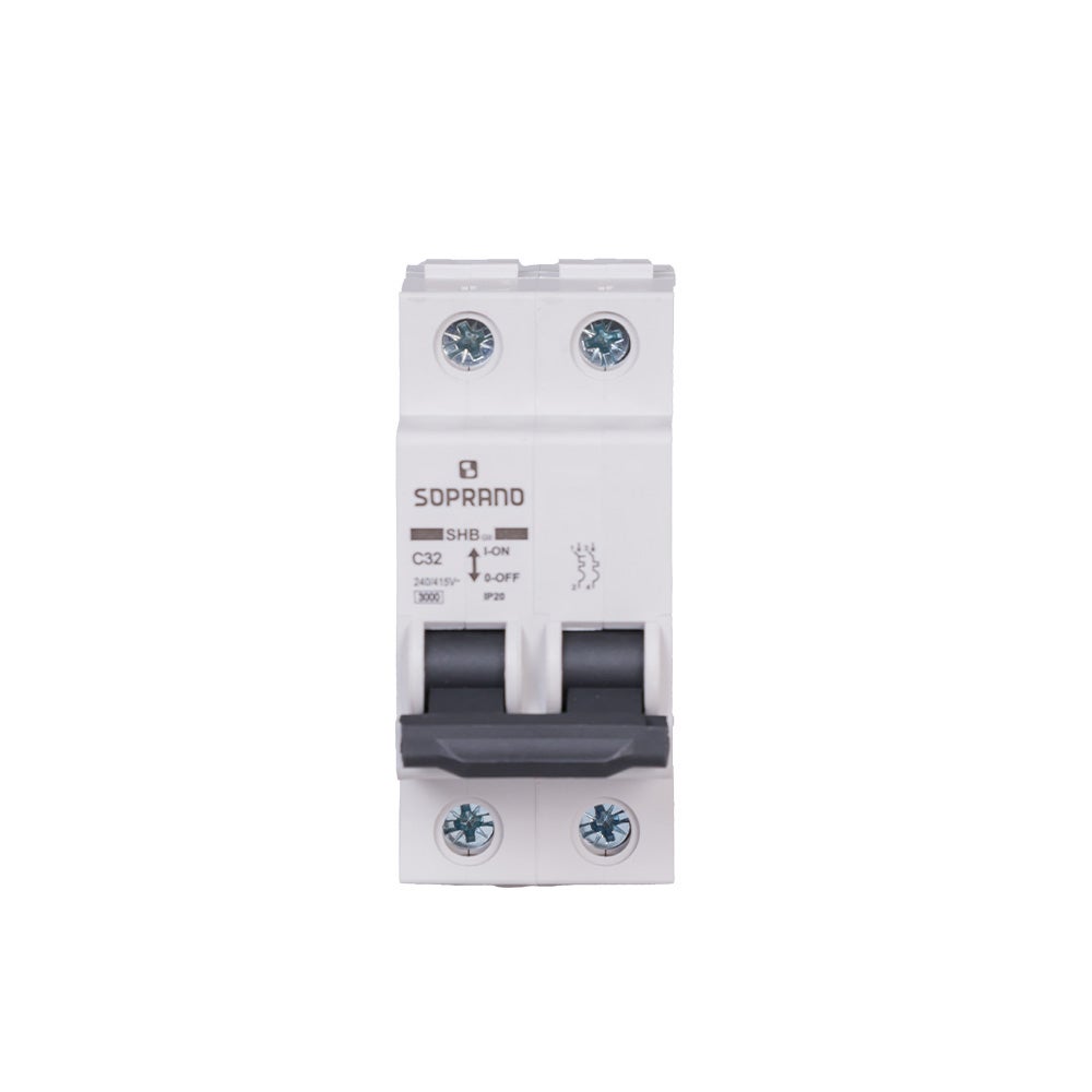DISJUNTOR BIPOLAR DIN BCO 032A SOPRANO
