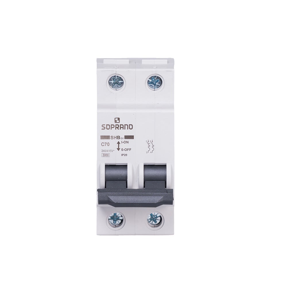 DISJUNTOR BIPOLAR DIN BCO 070A SOPRANO