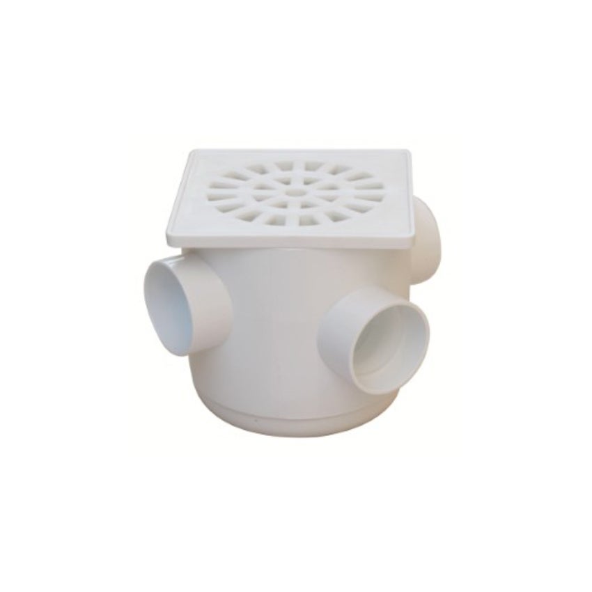 CAIXA SIFONADA QUAD 100X100X40MM GRELHA BCA HERC