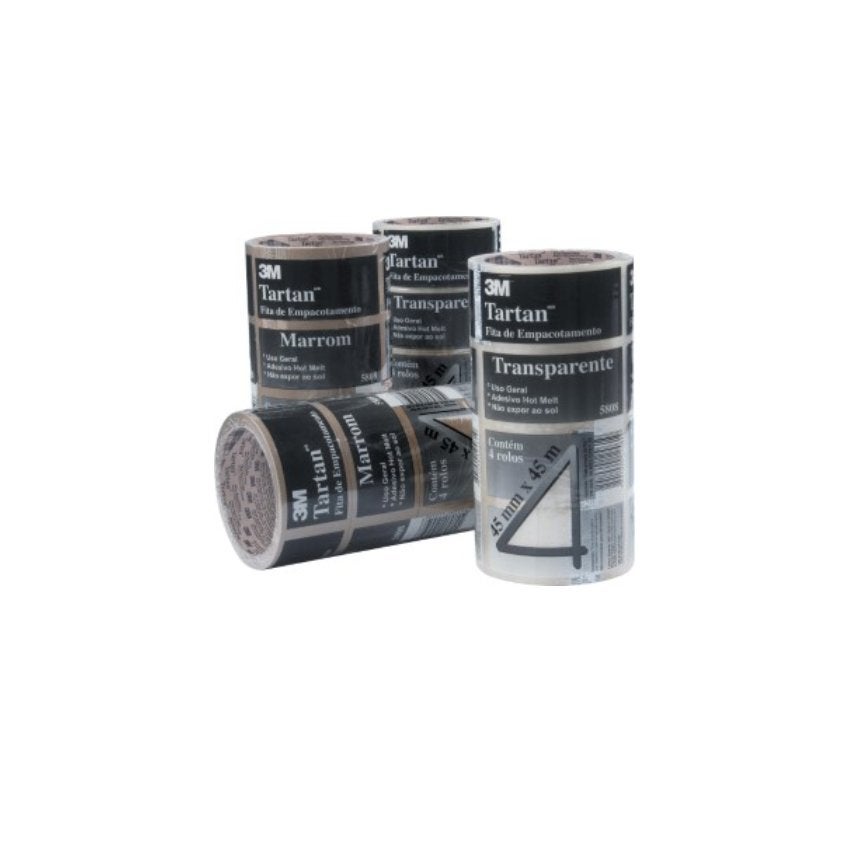 FITA EMPACOTAMENTO TRANSP 45MTX45MM HOTMELT 3M