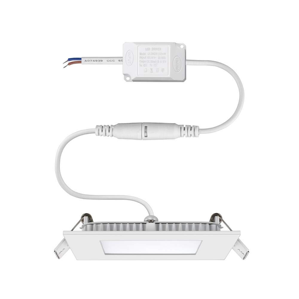 PAINEL LED EMBUTIR QUAD 12W 17CM 2700K ELGIN