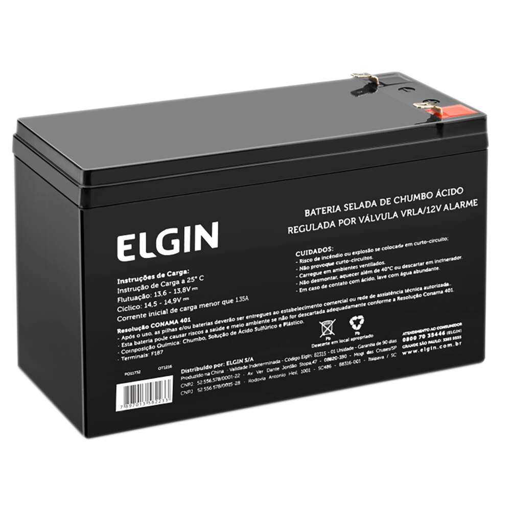 BATERIA 12V SELADORA VRLA ALARME ELGIN