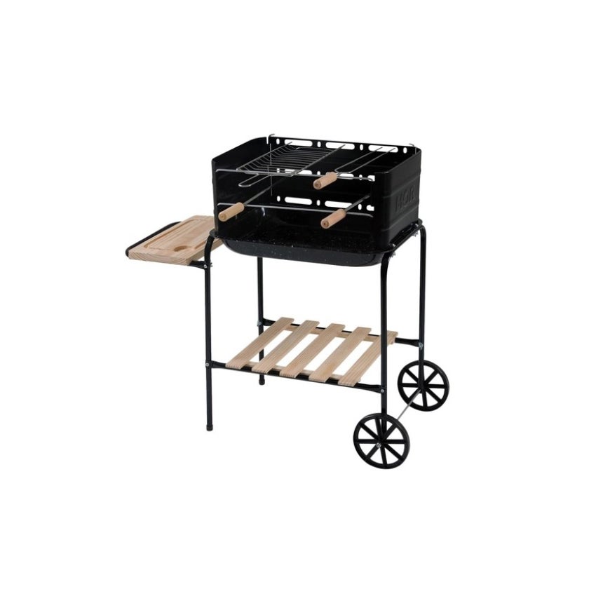 CHURRASQUEIRA RETANG C/RODA CALIFORNIA ESMALT MOR