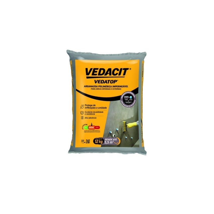 IMPERM ARGAMASSA 12KG VEDATOP SC VEDACIT