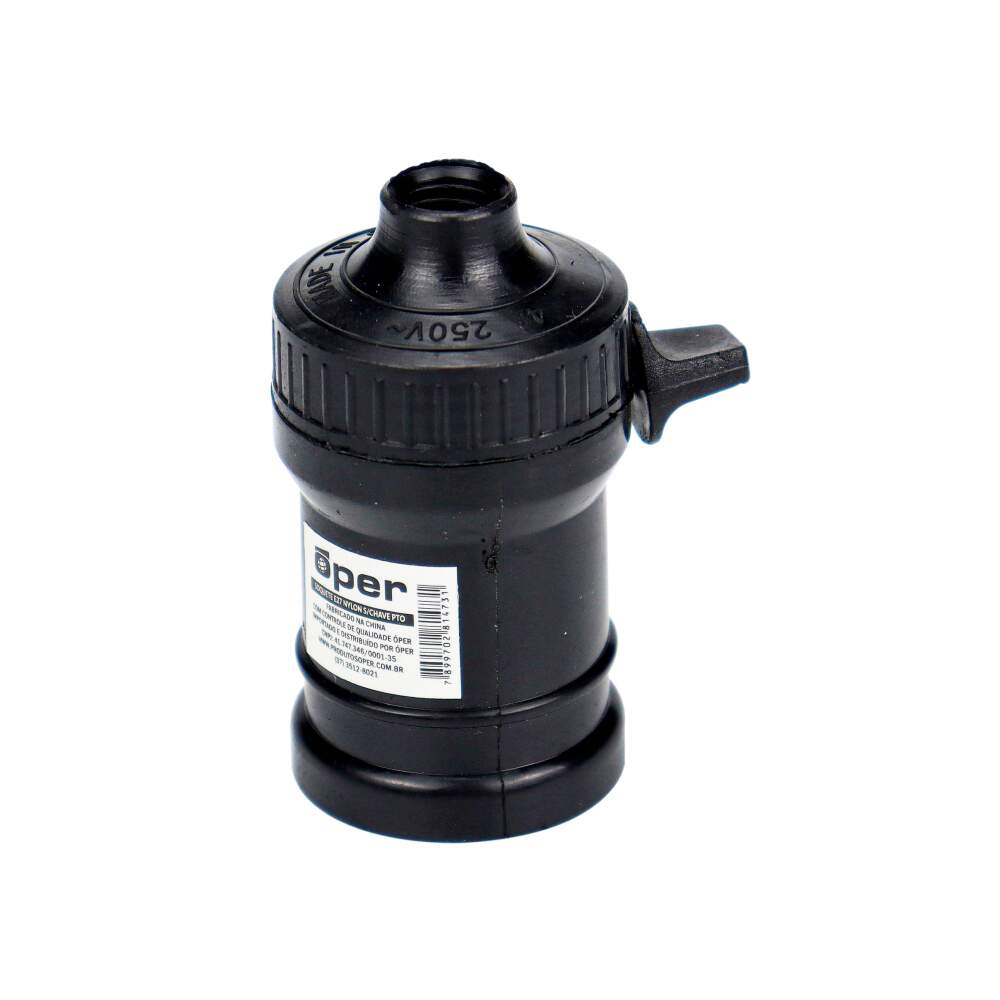 SOQUETE NYLON E27 PTO C/CHAVE OPER