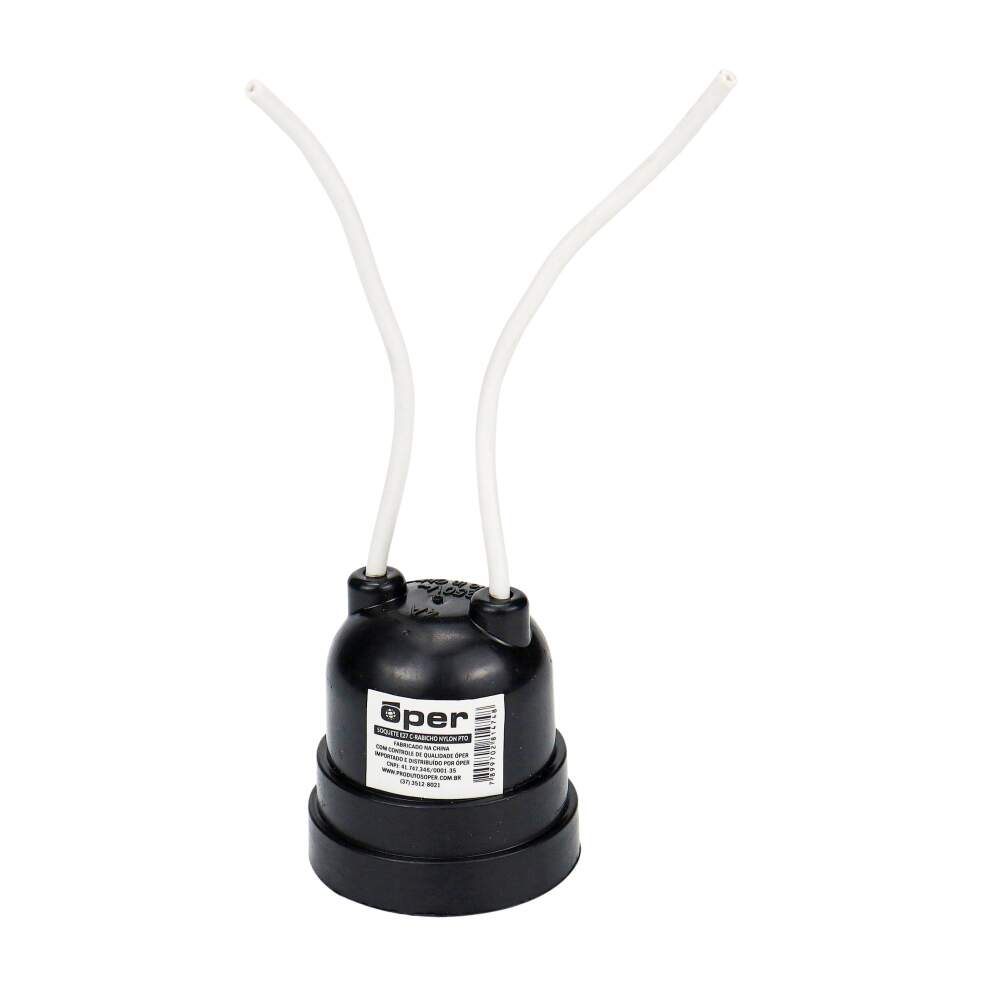 SOQUETE NYLON E27 PTO C/RABICHO OPER