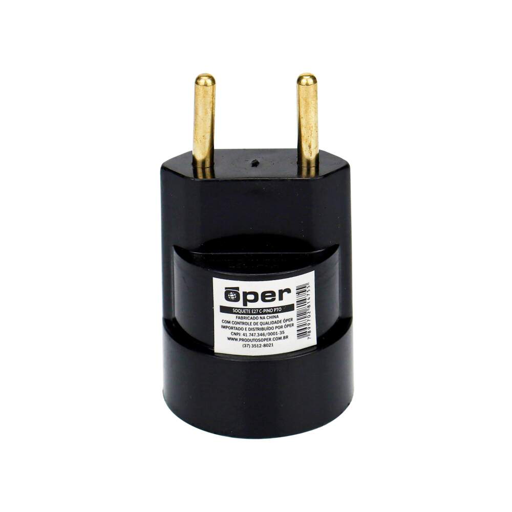 SOQUETE NYLON E27 PTO C/PINO OPER