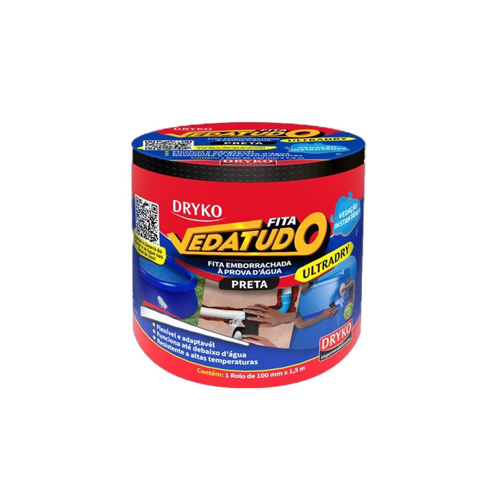 FITA ADESIVA REPARO SUBAQUAT PTO 10X1.5 DRYKO