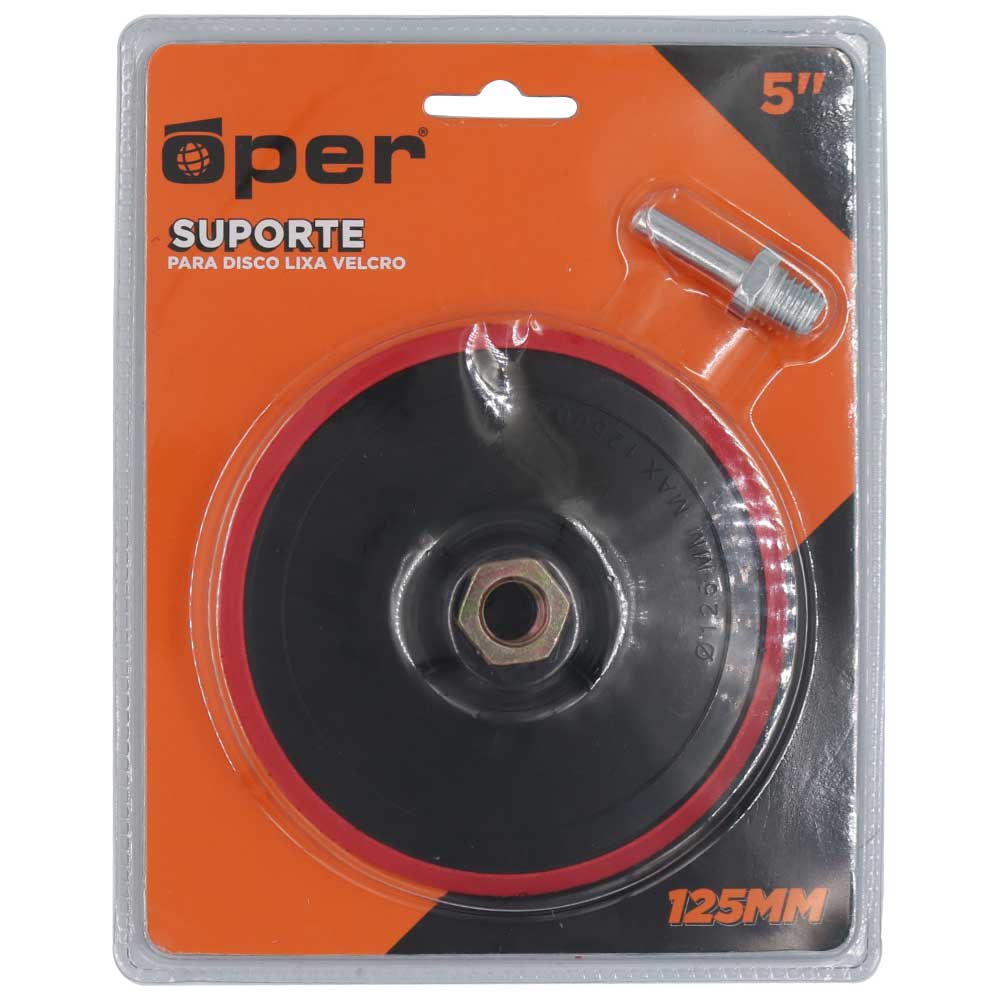 SUPORTE DISCO LIXA VELCRO 5" 125MM OPER