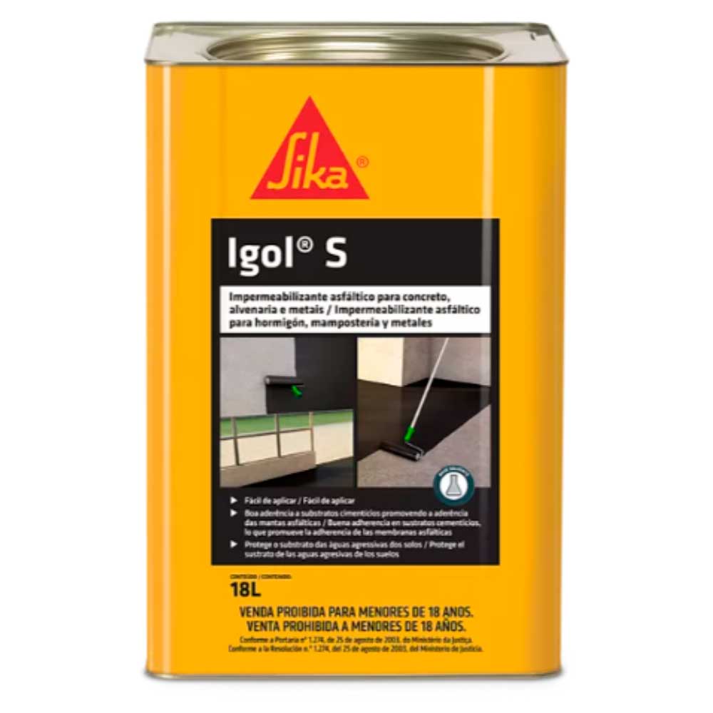 IMPERM ASFALTO 18L IGOL S SIKA