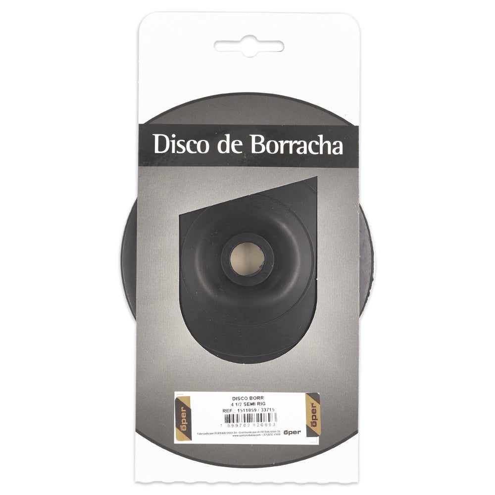 DISCO BORRACHA 4.1/2 SEMI RIGIDO OPER