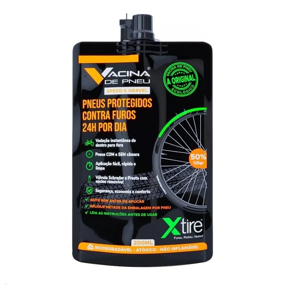 VACINA DE PNEU BIKE 200ML SPEED&GRAVEL XTIRE