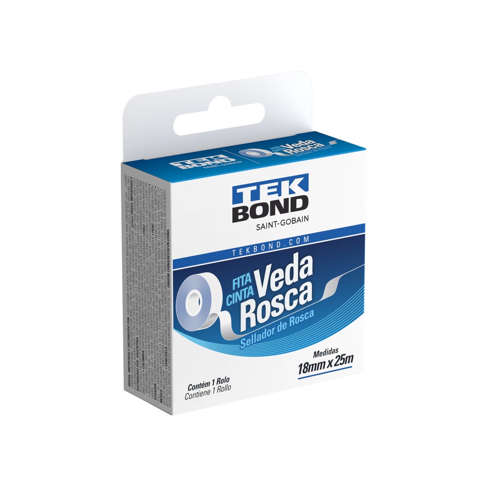 FITA VEDA ROSCA 18MM 25MT TEKBOND
