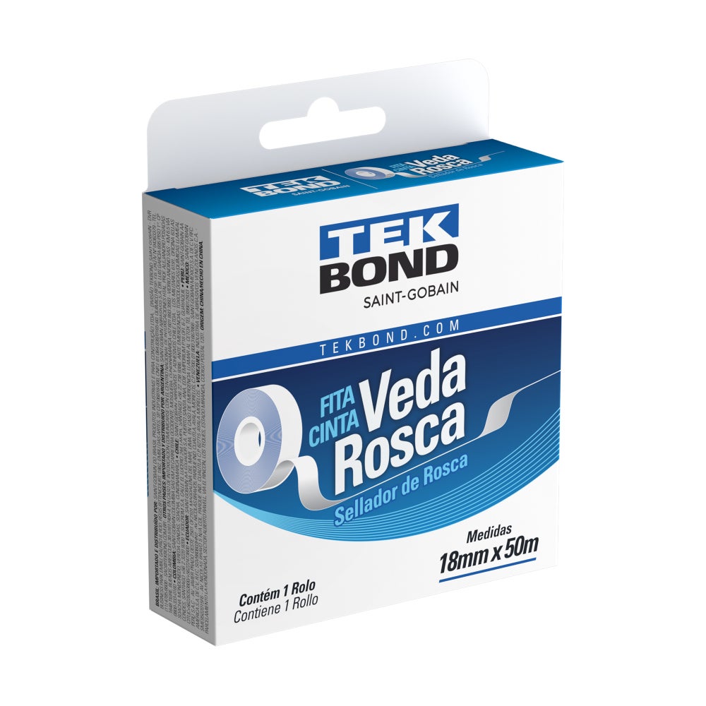 FITA VEDA ROSCA 18MM 50MT TEKBOND