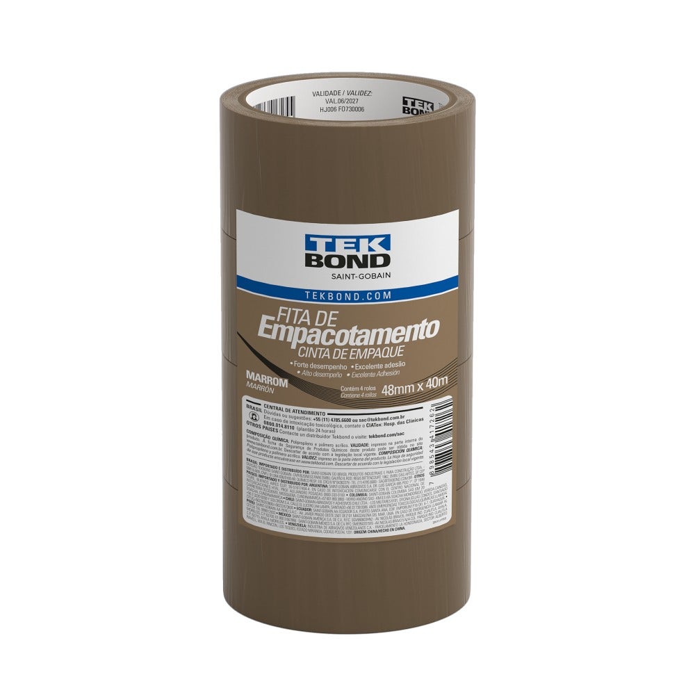 FITA ADESIVA EMPACOTAMENTO MRM 40MT 48MM TEKBOND