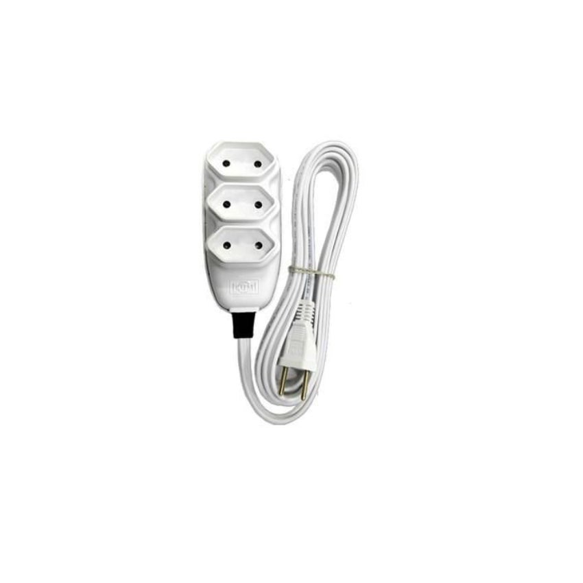 EXTENSAO ELETRICA PL 03MT BCO 2P 2X0,75 ILUMI