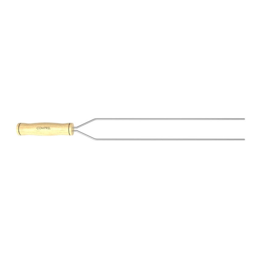 ESPETO CHURRASCO DUPLO 75CM INOX COMPREL