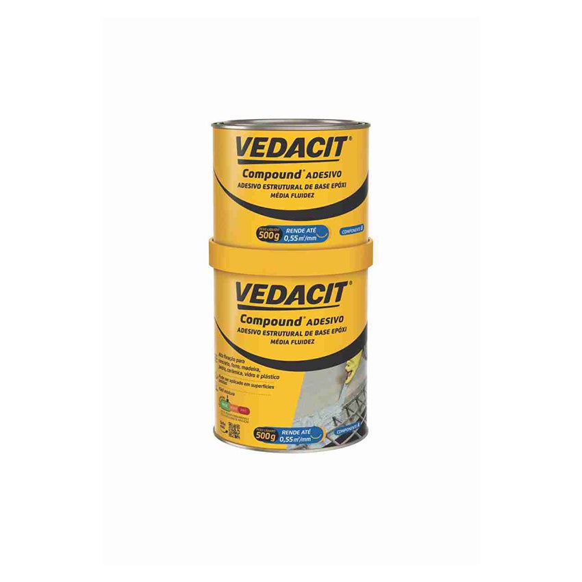 COLA ADESIVO ESTRUTURAL COMPOUND 01KG VEDACIT