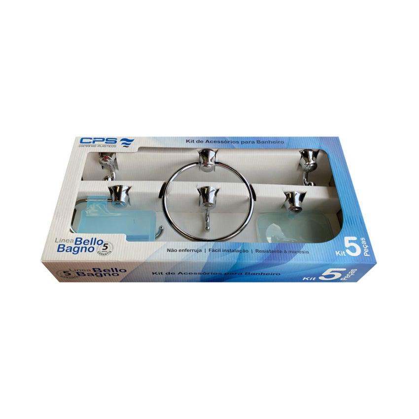 ACESSORIO BANHEIRO 5PCS ABS VERDE BELLO BAGNO