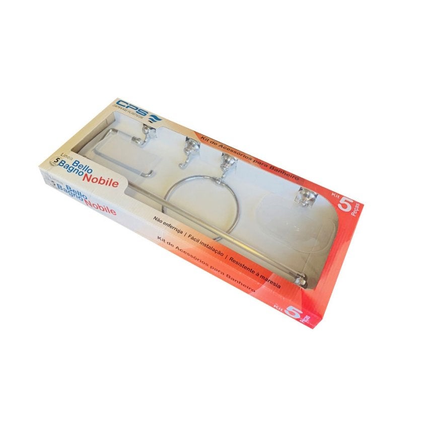 ACESSORIO BANHEIRO 5PCS ABS CRISTAL NOBILE